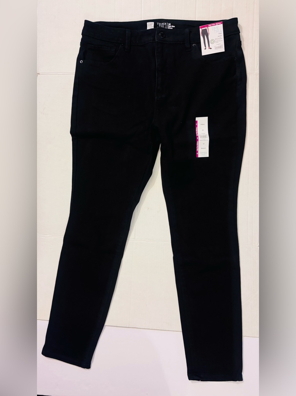 Time and Tru Fitted Jeans Black Size 16